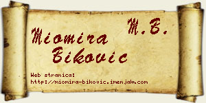 Miomira Biković vizit kartica